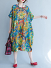 O-NEWE Casual Loose Short Sleeves Printed Dresses For Women