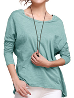 O-Newe Casual O-Neck Long Sleeve T-shirt For Women