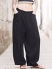 O-Newe Casual Women Elastic Waist Pocket Harem Pants