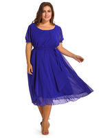 O-NEWE Elegant Women Ruffle Chiffon High Low Party Dress
