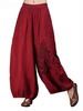 O-Newe Embroidery Pocket Bloomers Wide Leg Pants For Women