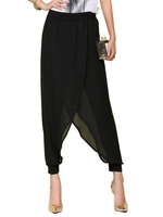 O-Newe Loose Chiffon Fake Two-Piece Harem Pants For Women