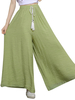 O-NEWE Loose Women Solid Elastic Waist Drawstring Wide Leg Pants
