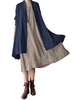 O-Newe Plus Size Solid Long Sleeve High Low Cardigan For Women