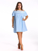 O-Newe Sexy Strap Off Shoulder Lace Patchwork A-Line Dress For Women