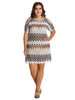 O-Newe Sexy Summer Women Off Shoulder Wave Stripe Hollow Mini Dress