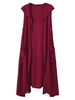 O-NEWE Sleeveless Pocket Hooded Vest Cardigan For Women