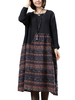 O-Newe Vintage Printed Patchwork Dress For Women