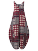 O-NEWE Vintage Printed Sleeveless Lantern Maxi Dress For Women
