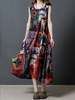 O-NEWE Vintage Sleeveless Printed Dress