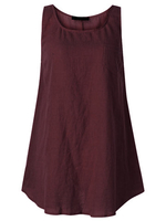 O-NEWE Women Solid Sleeveless Pocket Rayon Tank Top