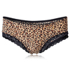 Ohyeah Women Sexy Leopard Print Heart-shaped Briefs Hollow Out Temptation Panties