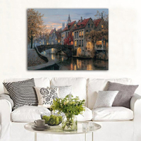 Oil Painting Printed On Canvas 12x16" Modern Wall Flowers Canvas Art Wall Hanging Home Deco