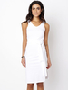 OL Basic V Neck Sleeveless Slit Knitted Women Black Dress