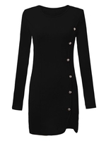 OL Bodycon Solid Elegant Long Sleeve Women Dress