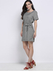 OL Brief Belt Solid Straight Loose Women Dress