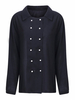 OL Double Button Solid Long Sleeve Casual Women Blouse