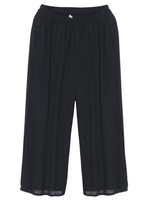 OL Elastic Waist Solid Color Wide Women Leg Loose Pants