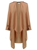 OL Elegant Solid Flowy Loose Irregular Chiffon Women Cardigans