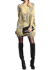 OL Geometric Print Pullover Long-Sleeve Knitted Casual Women Sweater