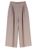 OL Solid Loose Elastic Waist Casual Women Wide Leg Pant