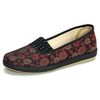 Old peking Flower Pattern Slip On Soft Flat Shoes For Women