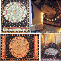 Ombre Star Indian Mandala Wall Hanging Tapestry Blanket Beach Yoga Towel Throw Cover Bedspread