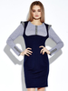 One Pieces Patchwork Retor Women Badycon Pencil Dress