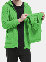 Original Functional Detachable Big Front Baby Keeping Pocket Zipper Hoodie for Daddy