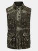 Outdoor Casual Climbing Cargo Cotton Camo Printing Vest for Mens
