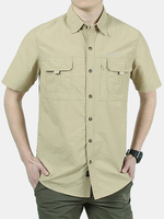 Outdoor Casual Quick Dry Thin Water Resistant Breathable Dress Shirts for Men