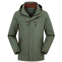 Outdoor Casual Thin Water-Resistant Detachable Hood Sports Jacket For Men