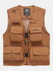 Outdoor Fishing Photographic Mesh Mutil Functional Pockets Buckle Vest for Men