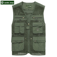 Outdoor Fishing Photography Vest Breathable Quick Dry Mesh Sleeveless Vest For Men