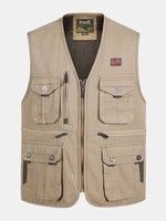 Outdoor Fishing Pure Cotton Multi Pockets Photographic Multi Functions Waistcoats for Men