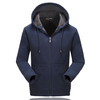 Outdoor Fleece Solid Color Big Pocket Long Sleeve Hoodie For Men