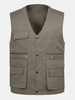 Outdoor Multi-Pocket Fishing Vest Casual Loose Waistcoat Coats For Men