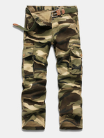 Outdoor Muti-Pockets Loose Camouflage Cargo Pants Casual Cotton Long Trousers For Men