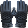 Outdoor Sport Driving PU Leather Grid Gloves Screen Touch Skidproof Windproof Mittens