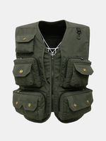 Outdoor Sport Photographic Mesh Breathable Fishing Multi Pockets Vest for Men