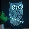 Owl 3D LED Lights USB Battery Colorful Touch Control Night Light Gift