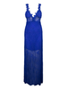 Party Backless Sleeveless Deep V Neck Lace Bodycon Gown Sexy Maxi Dress