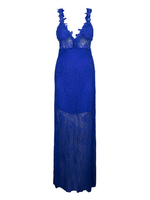Party Backless Sleeveless Deep V Neck Lace Bodycon Gown Sexy Maxi Dress