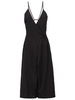 Party Backless Strap Black High Waist Women Deep V-Neck Wide Leg Jumpsuit