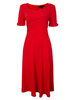 Party High Waist Solid Tunic Swing Pleated A-Line Women Dress