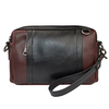 Patchwork Pu Crossbody Bag Business Clutch Bag Sling Bag Shoulder Bag For Men