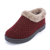 Pattern Plaid Check Artificial Fur Lining Floral Snow Boots