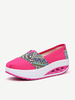 Pattern Print Comfortable Slip On Rocker Sole Shake Women Shoes