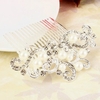 Pearl Crystal Rhinestone Hairpin Flowers Diamante Hair Clip Bridal Wedding Comb