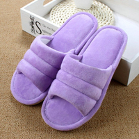Peep Toe Wool Cotton Warm Home Slippers For Women